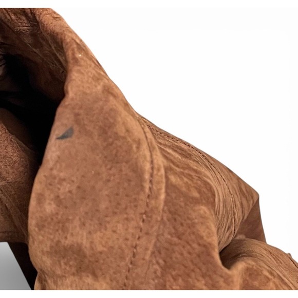 Wilsons Leather Brown Suede Leather Jacket Size S Zip Front Lined Classic Coat - Picture 9 of 9